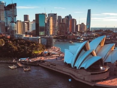 Sydney harbour with the Opera House