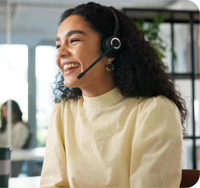 Customer using a mobile device in a digital service journey