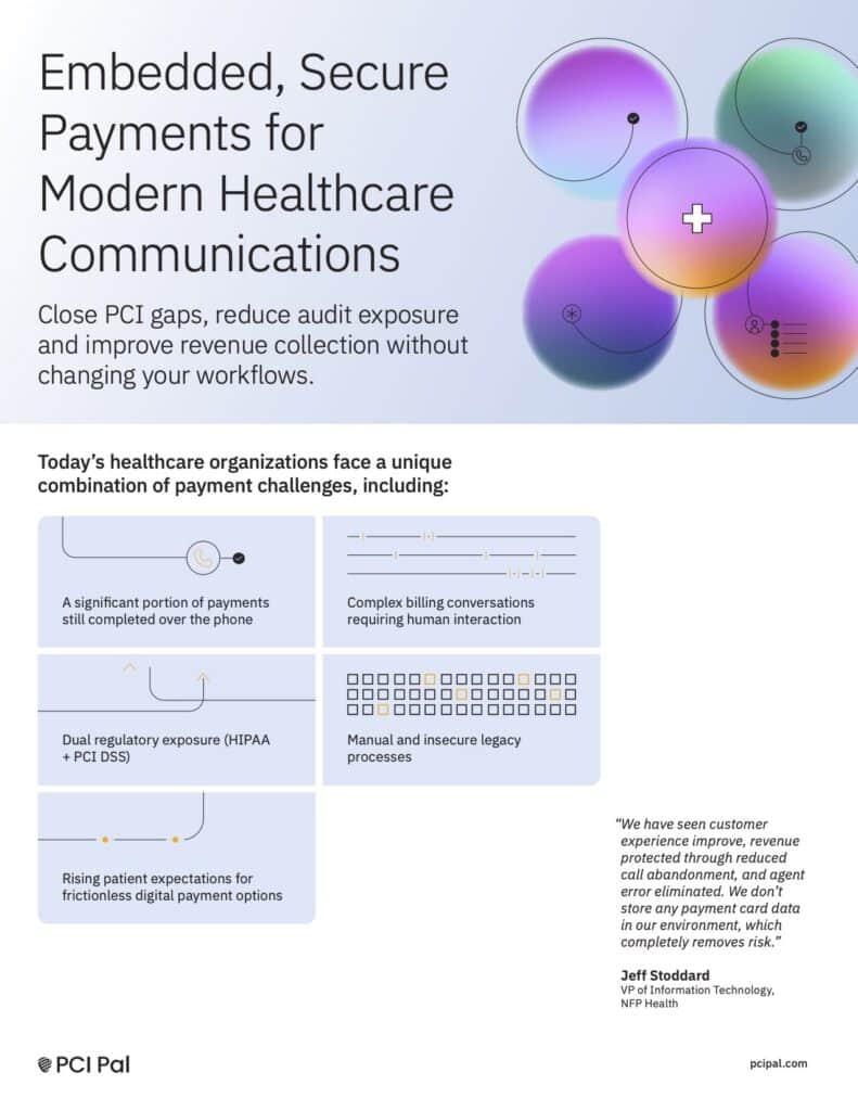 Embedded, Secure Payments for Modern Healthcare Communications